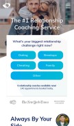 How relationshiphero.com looks like on a mobile device such as an iPhone.