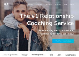 How relationshiphero.com looks like on a tablet such as an iPad.