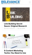 How relevance.com looks like on a mobile device such as an iPhone.