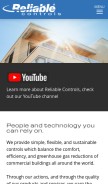 How reliablecontrols.com looks like on a mobile device such as an iPhone.