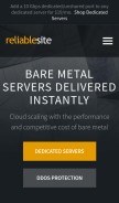 How reliablesite.net looks like on a mobile device such as an iPhone.