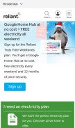 How reliant.com looks like on a mobile device such as an iPhone.