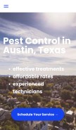 How reliantpestmanagement.com looks like on a mobile device such as an iPhone.