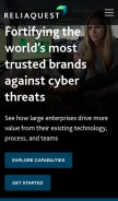 How reliaquest.com looks like on a mobile device such as an iPhone.