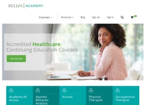 How reliasacademy.com looks like on a tablet such as an iPad.