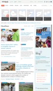 How reliefweb.int looks like on a mobile device such as an iPhone.