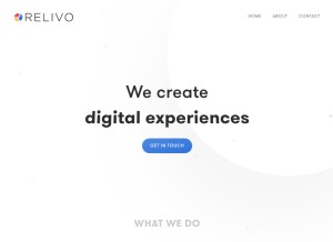 How relivo.com looks like on a tablet such as an iPad.