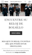 How reloj-bolsillo.es looks like on a mobile device such as an iPhone.