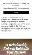 How relrules.com looks like on a mobile device such as an iPhone.