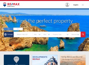 How remax.pt looks like on a tablet such as an iPad.