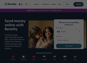 How remitly.com looks like on a tablet such as an iPad.
