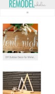 How remodelaholic.com looks like on a mobile device such as an iPhone.