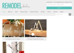 How remodelaholic.com looks like on a tablet such as an iPad.