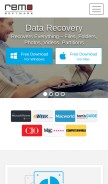 How remosoftware.com looks like on a mobile device such as an iPhone.