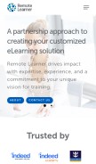 How remote-learner.net looks like on a mobile device such as an iPhone.