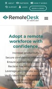 How remotedesk.com looks like on a mobile device such as an iPhone.