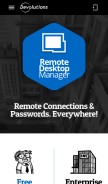 How remotedesktopmanager.com looks like on a mobile device such as an iPhone.