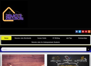 How remotejob.com.ng looks like on a tablet such as an iPad.