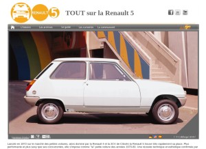 How renault-5.net looks like on a tablet such as an iPad.