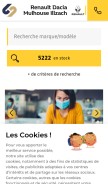 How renault-mulhouse.fr looks like on a mobile device such as an iPhone.