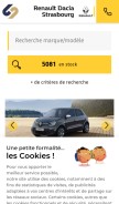 How renault-strasbourg.fr looks like on a mobile device such as an iPhone.
