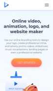 How renderforest.com looks like on a mobile device such as an iPhone.