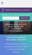 How rendia.com looks like on a mobile device such as an iPhone.