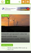 How renewablesnow.com looks like on a mobile device such as an iPhone.