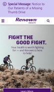 How renown.org looks like on a mobile device such as an iPhone.
