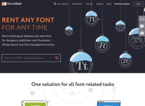 How rentafont.com looks like on a tablet such as an iPad.