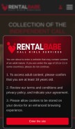 How rentalbabe.com looks like on a mobile device such as an iPhone.