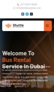 How rentbusdubai.com looks like on a mobile device such as an iPhone.