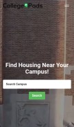 How rentcollegepads.com looks like on a mobile device such as an iPhone.