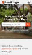 How rentlingo.com looks like on a mobile device such as an iPhone.