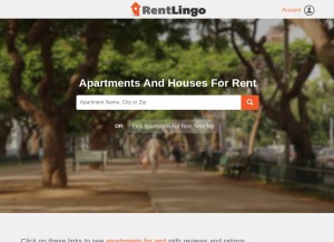 How rentlingo.com looks like on a tablet such as an iPad.
