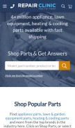 How repairclinic.com looks like on a mobile device such as an iPhone.