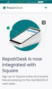 How repairdesk.co looks like on a mobile device such as an iPhone.