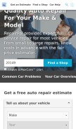 How repairpal.com looks like on a mobile device such as an iPhone.