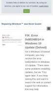 How repairwin.com looks like on a mobile device such as an iPhone.