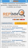How repimmo.com looks like on a mobile device such as an iPhone.
