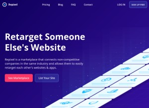 How repixel.co looks like on a tablet such as an iPad.