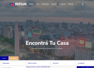 How replus.com.ar looks like on a tablet such as an iPad.