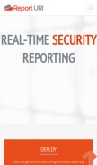 How report-uri.com looks like on a mobile device such as an iPhone.