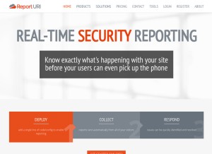How report-uri.com looks like on a tablet such as an iPad.