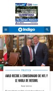 How reporteindigo.com looks like on a mobile device such as an iPhone.
