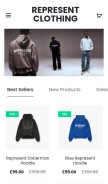 How representclothings.com looks like on a mobile device such as an iPhone.