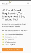 How reqtest.com looks like on a mobile device such as an iPhone.