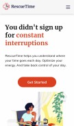 How rescuetime.com looks like on a mobile device such as an iPhone.