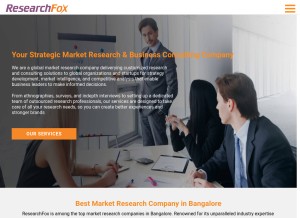 How researchfox.com looks like on a tablet such as an iPad.