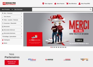 How reseaupro.fr looks like on a tablet such as an iPad.